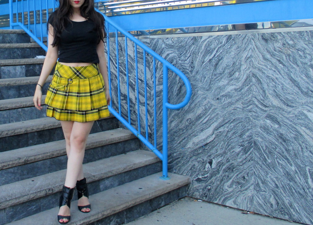 Yellow Tartan Skirt